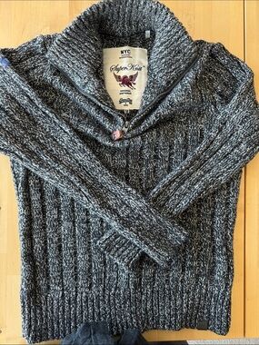 Superdry Men's Grey Marled Zip-Up Sweater